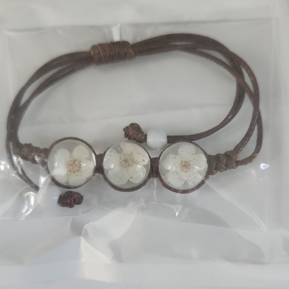 Brown Floral Bracelet